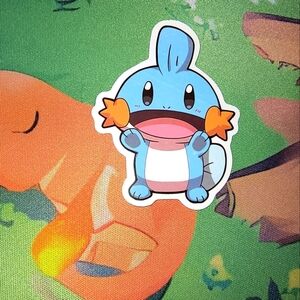 Pokemon Mudkip Blue and Orange Sticker